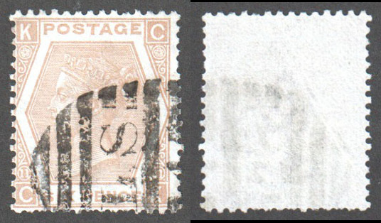 Great Britain Scott 59b Used Plate 11 - CK (P) - Click Image to Close